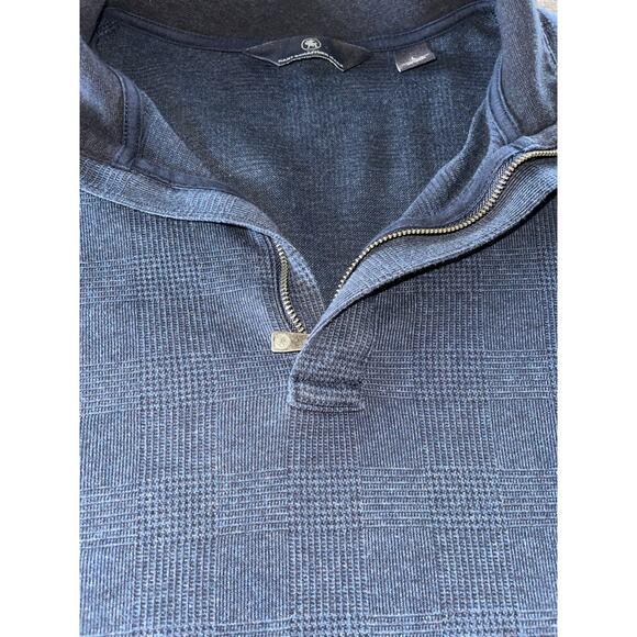 Mens Hart Schaffner Marx‎ Navy Blue Cotton Long Sleeve Quarter Zip Pullover L - Picture 4 of 7
